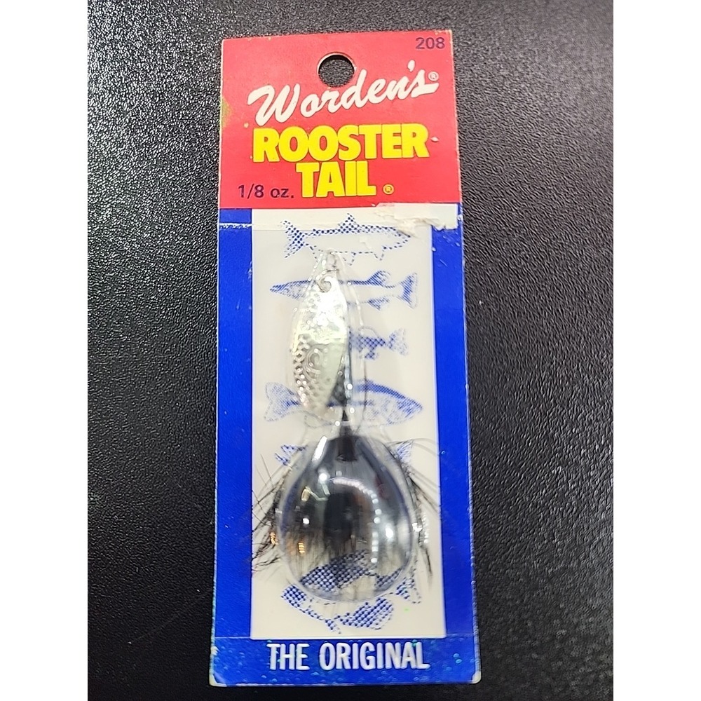 Yakima Bait Wordens The Original Rooster Tail‎ Spinner Lure, Black, 1/8-Ounce
